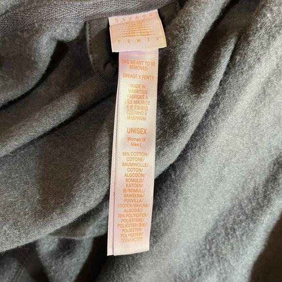 Savage Fenty Robe Womens Size 1X Blue Hooded Open Front Lounge - Picture 5 of 8